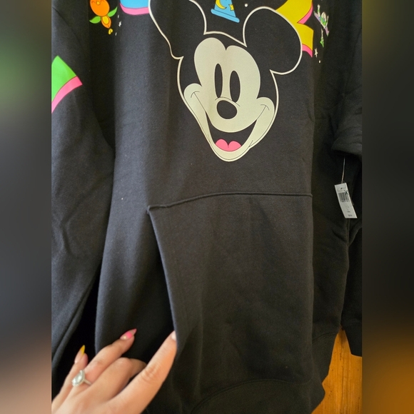 Disney Black Hoodie with Colorful Print - Picture 7 of 9